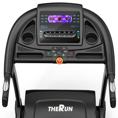 THERUN Incline Treadmill, Treadmills for Running and Walking, 300 lbs Weight Capacity Folding Treadmill with 0-15% Auto Incline, Wide Belt, 3.5 HP, App, Heart Rate, Orange - Image 2