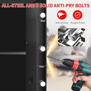3.4 Cuft Large Safes for Home Use Fire and Water Proof, Anti-Theft Digital Security Safe Box With Programmable Keypad & Spare Keys, Home Safes Water and Fireproof for Documents Money Valuables - Image 6