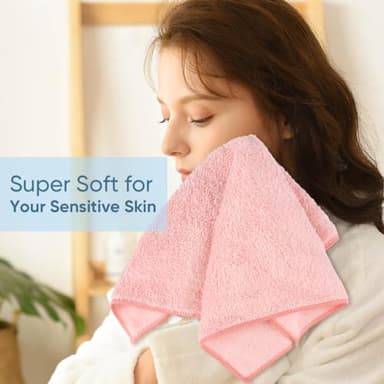 HOMEXCEL Microfiber Washcloths 24 Pack, Highly Absorbent and Soft Face Towel, Multi-Purpose Wash Cloths for Bathroom, Hotel, Spa, Gym, and Kitchen, 12x12 Inch - Image 4