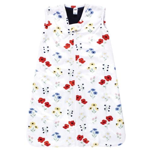 Hudson Baby Unisex Baby Plush Faux Fur Sleeping Bag, Wearable Blanket, Wildflower, 12-18 Months - Image 1