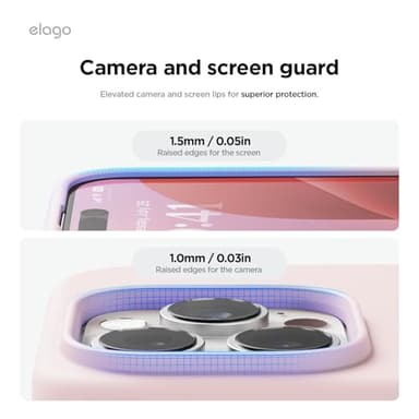 elago Magnetic Silicone Case Compatible with iPhone 16 Pro Max Case 6.9 Inch Compatible with All MagSafe Accessories - Built-in Magnets, Soft Grip Silicone, Shockproof [Lovely Pink] - Image 8