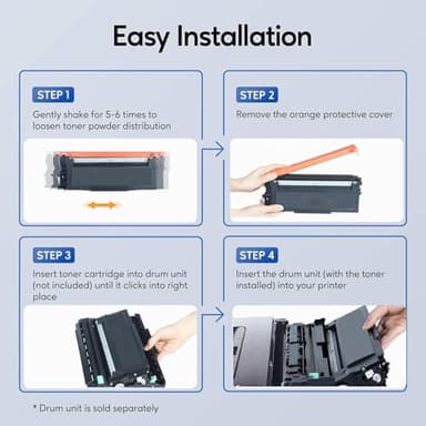 TN660 Toner Cartridge Replacement Compatible for Brother TN 660 TN-660 TN630 High Yield to use with HL-L2380DW HL-L2320D HL-L2340DW DCP-L2540DW MFC-L2700DW MFC-L2720DW Printer (Black, 4 Pack) - Image 4