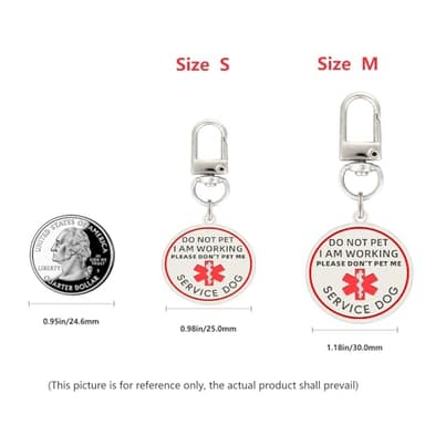 Do Not Pet Patch 2 Pcs Service Id Dog Tag Easily Attach to Dog Collar, Harness (Medium 1.50 x 5.12 inch) - Image 5