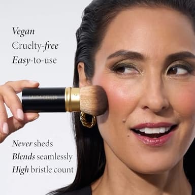 LAURA GELLER NEW YORK Retractable Airbrush Kabuki Brush for All Face Makeup & Foundation for Liquid, Cream and Powder Face Makeup With Aluminum Handle - Image 3