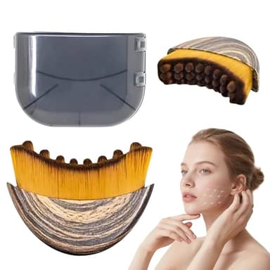 Lymphatic Contour Face Brush,Contour Face Brush for Lymphatic Drainage,Dry Lymphatic Drainage Massager,Ergonomically Designed to Fit The Skin Precisely - Image 1