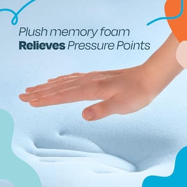 LINENSPA Memory Foam Mattress Topper - 3 Inch Gel Infused Memory Foam - Plush Feel - Cooling and Pressure Relieving - CertiPUR Certified - Dorm Room Essentials - Twin XL Size - Image 3
