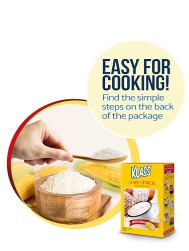 Klass Corn Starch 100% Pure 1.76 Pounds - 0% Calories 0% Total Fat & Sugar Free (28.2 Oz Pack of 2) - Image 7