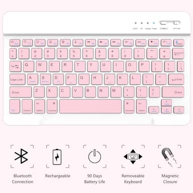 Keyboard Case for iPad Air 11-inch M3/M2/Air 5th/ 4th Generation- Detachable Bluetooth Keyboard Case with Pencil Holder - Flip Stand Cover for iPad Air 11"(2025&2024) /Air 5 2022/Air 4 2020/Pro 11 1st - Image 6