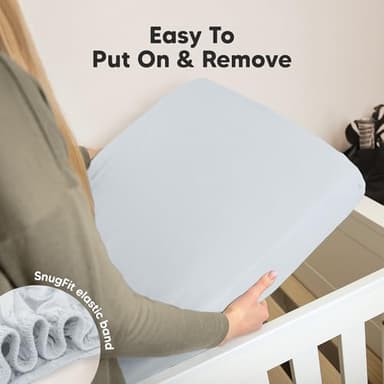 KeaBabies 2-Pack Organic Crib Sheets for Boys, Girls - 52x28 Fitted Crib Mattress Sheet Neutral, Breathable Jersey Cotton Cover for Baby Bed, Toddler Mattress, Soft & Cute Prints (Hazy) - Image 6