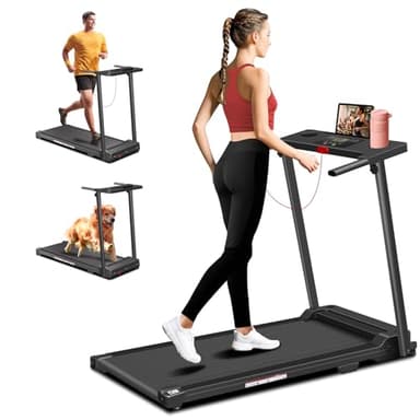 AoraPulse Portable Treadmills for Home, 3.0HP Folding Walking Small Treadmill with 300 LBS Capacity, Foldable Running Exercise Electric Compact Treadmill with LED Display - Image 1