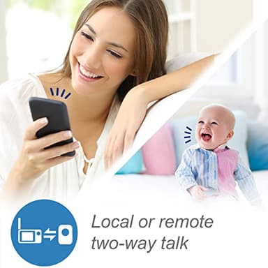 VTech RM7764-2HD Smart WiFi 2 Camera BabyMonitor, 360° Pan&Tilt, 10X Zoom, 7” HD Display & NightVision, Soothing Sounds, 2-Way Talk, Temperature & Motion Detection - Image 9