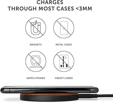 Native Union Classic Leather Wireless Charger – High-Speed [Qi Certified] 10W Handcrafted Italian Leather Charging pad – Compatible with iPhone 12/12 Pro/12 Pro Max/12 mini/11/11 Pro/11 Pro Max (Tan) - Image 5