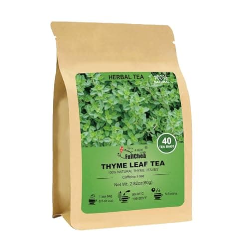 FullChea - Thyme Tea Bags, 40 Teabags - Premium Thyme Leaves - Non-GMO - Caffeine-free, Promote Overall Health, Support Digestion - Image 1