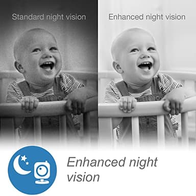 VTech RM7764-2HD Smart WiFi 2 Camera BabyMonitor, 360° Pan&Tilt, 10X Zoom, 7” HD Display & NightVision, Soothing Sounds, 2-Way Talk, Temperature & Motion Detection - Image 6