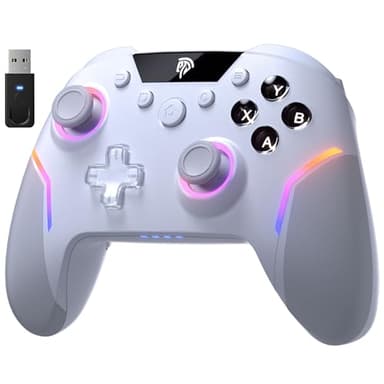 EasySMX X20 Wireless Gaming Controller with RGB Backlit, 2-Stage Hall Effect Stick, 1000Hz Polling Rate, 6-Axis Gyro on Multi-Platform, Mech Buttons- Compatible with PC/Switch/Steam/Android - Image 1