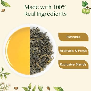 VAHDAM, Assorted Green Tea Loose Leaf Tea Gift Set (10 Flavors) Gift Ideas for Women & Men | Exotic Himalayan Green Tea Blends | Resealable Ziplock Pouch | Gifts for Him/Her - Image 2