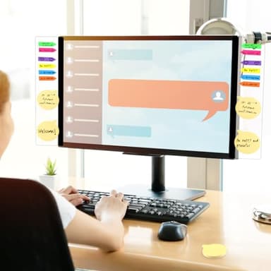 Monitor Memo Board, 4PCS Transparent Computer Monitor Side Panel Creative Desktop Memo Board, Acrylic Desktop Computer Sticky Note Holder for Home Office - Image 2