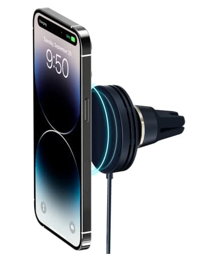 iOttie Velox Mini MagSafe Compatible Air Vent Car Mount in Midnight Blue with Wireless Charging. Compatible with MagSafe iPhones Including iPhone 12/13/14/15/16/17 Series (Car Charger Not Included) - Image 1