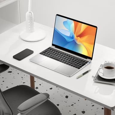 VGKE 15.6" Laptop Computer, 1920 * 1080p Student Laptop with Backlit Keyboard, 12GB DDR4 RAM 256GB SSD, Intel Celeron Quad-Core J4125 Processor, Fingerprint Reader, Webcam, Silver - Image 8