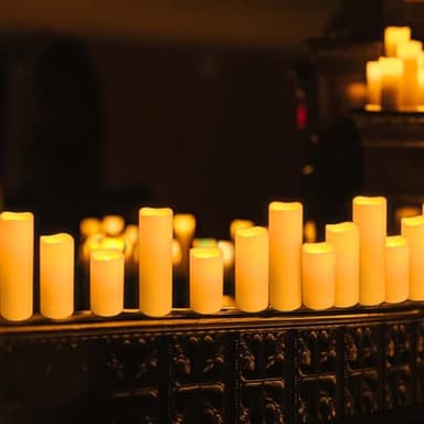 Grcdoyvl 24-Pack Flameless LED Candles with Remote Control - Battery Operated Fake Candles, Timer Function, 3 Brightness Levels, Indoor Outdoor Use for Wedding, Christmas, Home Decor - Image 9