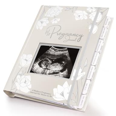 Pregnancy Journal, Pregnancy Announcements - 80 Pages Hard Cover Baby Books For Mom To Be Gift, Baby Memory Book Keepsake, Gender Reveal Gifts For New Moms, Shower & Registry (Clay) - Image 1
