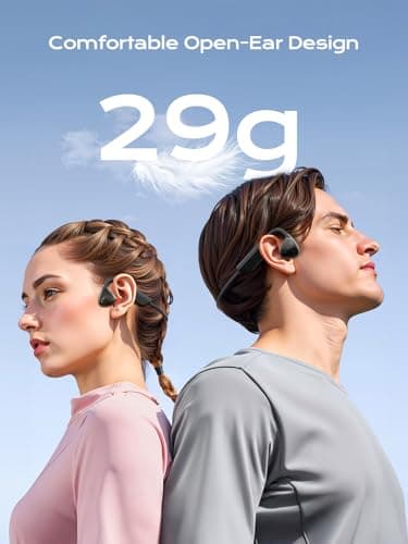 Hitarah Bone Conduction Headphones,Open Ear Headphones Bluetooth 5.3 with Mic,Bone Conduction Earbuds 12Hrs Playtime,IPX7 Waterproof Sport Wireless Headphone for Running,Gym,Walking,Cycling - Image 3