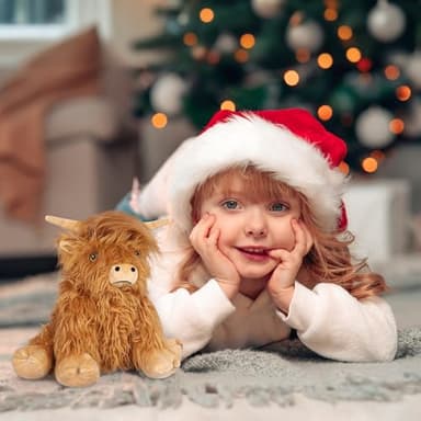 SuzziPals Heatable & Coolable Highland Cow Stuffed Animals Plushie, Microwavable Heating Pad for Soothing & Relaxation, Lavender Scented Cattle Plush Toys for Stress Relief, Stuffed Cow Gifts - Image 8