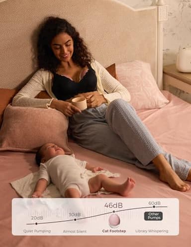 Momcozy Breast Pump Hospital-Grade, Hands Free Breast Pump App with Leak-Proof DoubleFit Flange, Personalized Multi-Modes & 15 Levels, 2 Count - Image 7