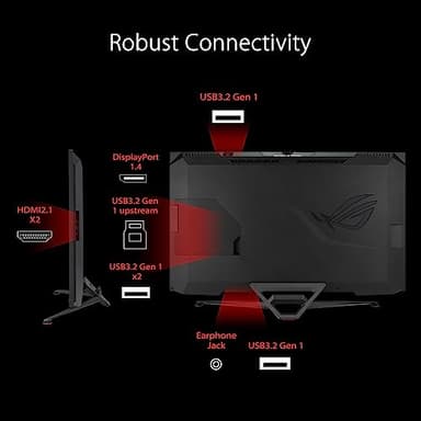 ASUS ROG Swift 38” 4K HDMI 2.1 HDR DSC Gaming Monitor (PG38UQ) - UHD (3840 x 2160), 144Hz, 1ms, Fast IPS, G-SYNC Compatible, Speakers, FreeSync Premium Pro, DisplayPort, DisplayHDR600, 98% DCI-P3 - Image 7