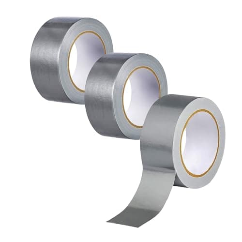 Amanbo 3-Pack Duct Tape Heavy Duty Waterproof Silver, 66 Yards x 1.88 Inch Total Strong Adhesive No Residue Bulk for Home Use, DIY, Projects, Outdoor Repairs Tear by Hand - Image 1