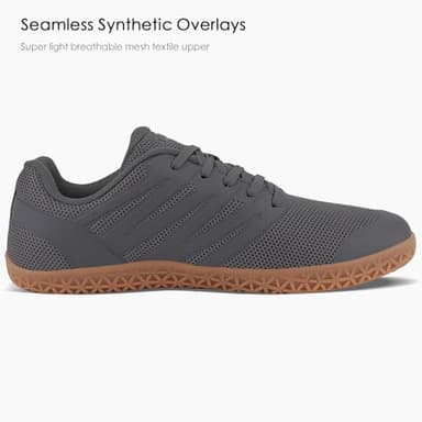 ASITVO Wide Men's Barefoot Zero Drop Sole Minimalist Width Toe Box Walking Shoes Sneakers Size 11 TPU No-Sew Upper Cross-Trainer Casual Shoes Dark Grey 45 - Image 4