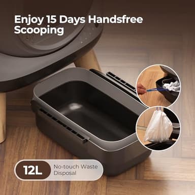 Self Cleaning Litter Box, ZHMZ G1 Automatic Cat Litter Box for Cats, Robot with Large Openning/Odor-Control/Dual Safety Protection - Image 6