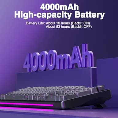 AULA S98 Pro Wireless Mechanical Keyboard with Screen & Knob,2.4GHz/USB-C/BT5.0 Hot Swappable Creamy Keyboard,Pre-lubed Linear Switches,Side Printed PBT Keycaps,RGB Backlit Gaming Keyboards (Renewed) - Image 10