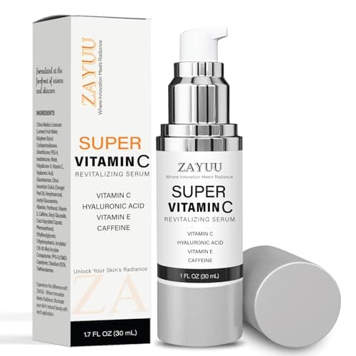 Super Vitamin C Face Serum for Mature Skin: All-In-One Hydrating Anti-Aging Formula with Vitamin C, Hyaluronic Acid, Vitamin E, and Peptides – Face Lift Serum for Wrinkles, Dark Spots (1 fl. oz.) - Image 1