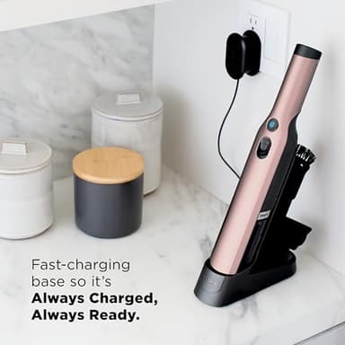 Shark WANDVAC Cordless Hand Vac, Lightweight, Portable at 1.4 lbs., Powerful Suction, Charging Dock, One-Touch Empty for Car & Home, Multi-Surface Pet Tool & Duster Crevice Tool, Rose Gold, WV201RGBRN - Image 2