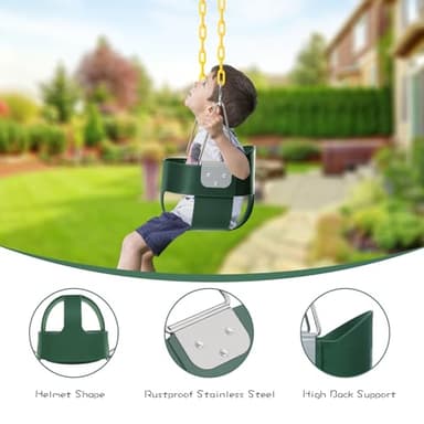 RedSwing High Back Toddler Bucket Swing Seat with Coated Chains, Heavy Duty Kids Swing Seat for Outside, Playground, Backyard, Swing Set Accessories - Image 4