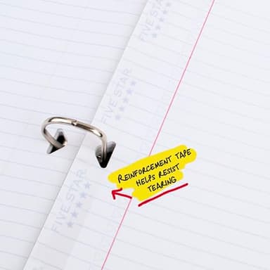 Five Star Loose Leaf Paper + Study App, College Ruled Filler Notebook Paper, Reinforced, Fights Ink Bleed, 8-1/2" x 11", 80 Sheets (170102) - Image 7