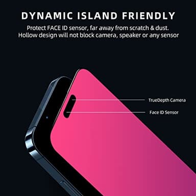 EGKimBa Privacy Screen Protector - Compatible with iPhone 16, 15, 14 Pro - 6.1 inch Gradient Colorful Electroplated Anti-Spy Anti-Blue Light Tempered Glass - Image 6