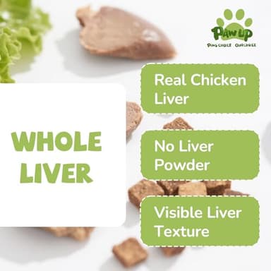 PAWUP Freeze Dried Chicken Liver Pet Treats, High Protein Freeze-Dried Pet Food for Dogs, Cats, Fresh Ingredient Snacks, 4.6 oz, Rawhide Free&Grain Free - Image 7