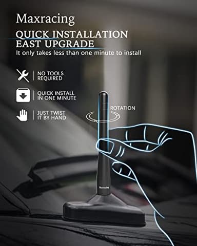 MAXRACING Short Truck Antenna Compatible with Tundra 1999-2025 / Carwash Safe/Aluminum Replacement Antenna - Image 6