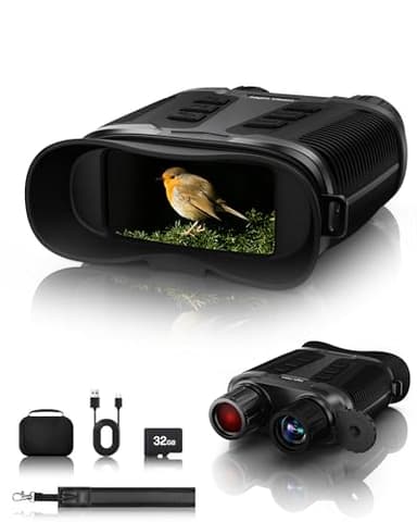4K Night Vision Binoculars for Adults with Full Color, 36MP Photos, 1000m Range, 8X Zoom for Dad, Hunters, Campers – Includes 32GB Card & Carry Case - Image 1