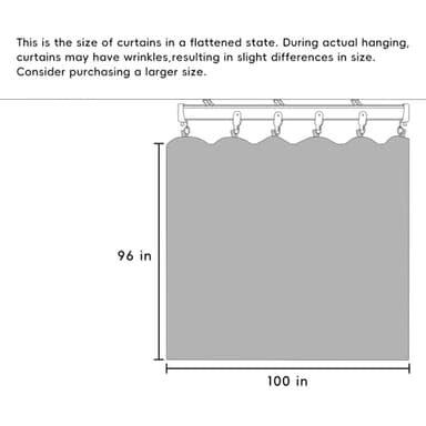 Room Divider Curtains Flexible Ceiling Tracks Set Curtain Track Ceiling Mount Blackout Curtain for Living Room Bedroom Ceiling Curtain Rod Privacy Dividers Panels W100 x H96 Black Drape & Black Rail - Image 7