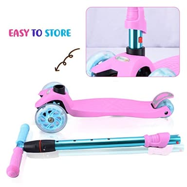 3 Wheel Scooter for Kids, Kids Scooter with Light Up Wheels, Sturdy Deck Design, and 4 Height Adjustable Suitable for Kid Ages 3-12 - Image 5