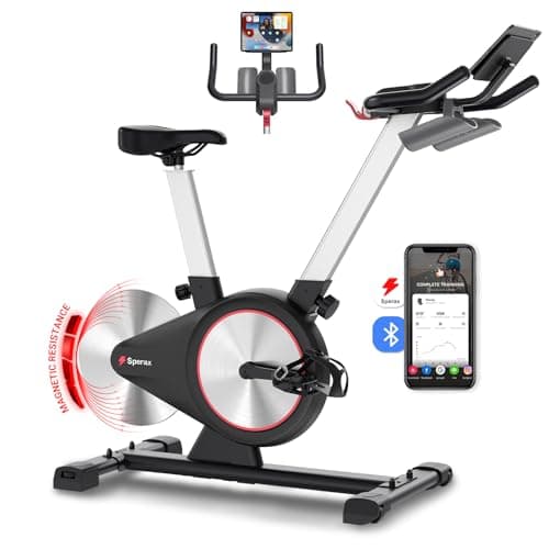 Sperax Exercise Bike,Stationary Bikes for Home with Exclusive App,Magnetic Exercise Bike with Comfortable Seat Cushion, Indoor Stationary Bikes with 300lbs Weight Capacity - Image 1