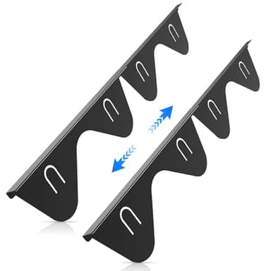 Crymfrynt Stainless Steel Stove Gap Covers Filler (2 Pcs), Stove Guard for Kitchen Oven Counter Side Gap, Heat Resistant and Easy to Clean, Easy Retractable Length 13.8" to 27.5" Width 0.79”, (Black) - Image 1