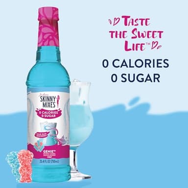 Jordan's Skinny Mixes Sugar Free Syrup, Genie Flavor, Fruit Flavored Water Enhancer, Drink Mix for Ice Tea, Lemonade & More, Zero Calorie Flavoring, Keto Friendly, 25.4 Fl Oz, 1 Pack - Image 4