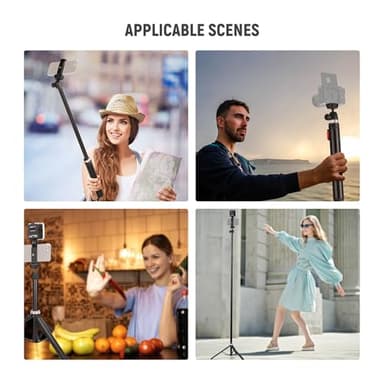 NEEWER Tripod for Cell Phone & Camera with Remote & Phone Holder Compatible with iPhone GoPro Canon Sony DSLR, 62.9" All Metal Portable Selfie Stick Travel Vlog Stand for Video Recording, TS05 - Image 9