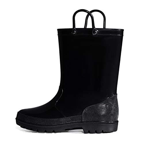 K KomForme Kids Girls & Boys Rain Boots with Easy-on Handles Waterproof Outdoors - Image 1
