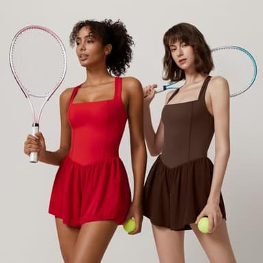 QINSEN Women's Tank Top Romper Square Neck Sleeveless Y2k Shorts Jumpsuit Playsuits Red S - Image 6