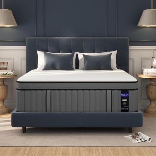 DIFAME Twin Size Mattress, 12 inch Twin Mattress in a Box, Hybrid Mattresses with Gel Memory Foam & Pocket Springs, Pressure Relief, Cooling, Enhanced Edge Support,Firm - Image 1